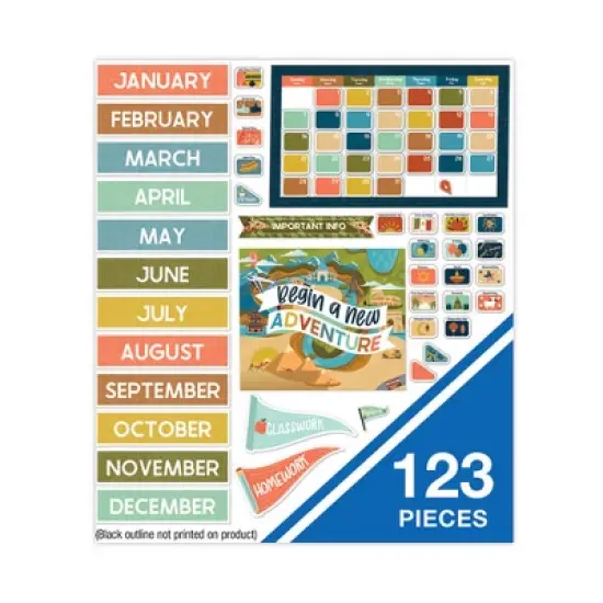 Carson-Dellosa Education Calendar Bulletin Board Set, Let's Expolore, 123 Pieces image {4}