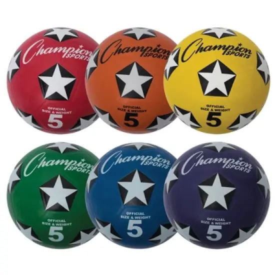 Champion Sports Rubber Soccer Ball Sets image {1}