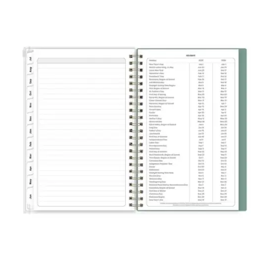 Blue Sky 5"x8" 2025-2026 Weekly/Monthly Zip Pouch Wirebound Planner Printed Plants Regalia image {8}