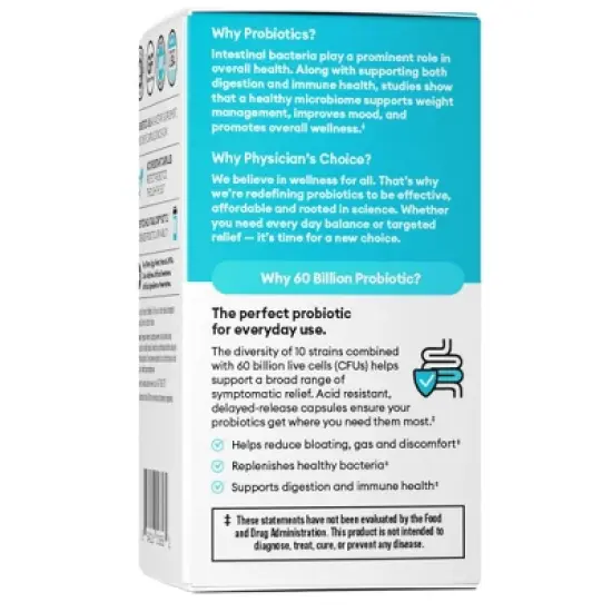 Physician's Choice 60 Billion Probiotic with Prebiotic Capsules image {4}
