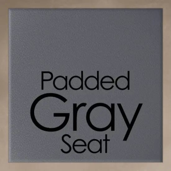 Hastings Home 24" Foldable Padded Indoor Counter-Height Stool &ndash; Gray image {4}