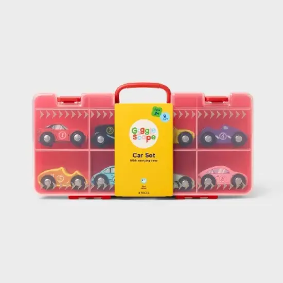 Race Car Toy Vehicle - Gigglescape&trade;: Non-Powered Plastic & Wood Toy, 9-Piece Set, Car Model, Not to Scale image {2}