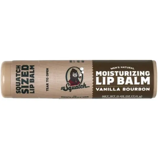 DR. SQUATCH Men's Natural Lip Balm - Vanilla Bourbon - 0.25oz image {1}