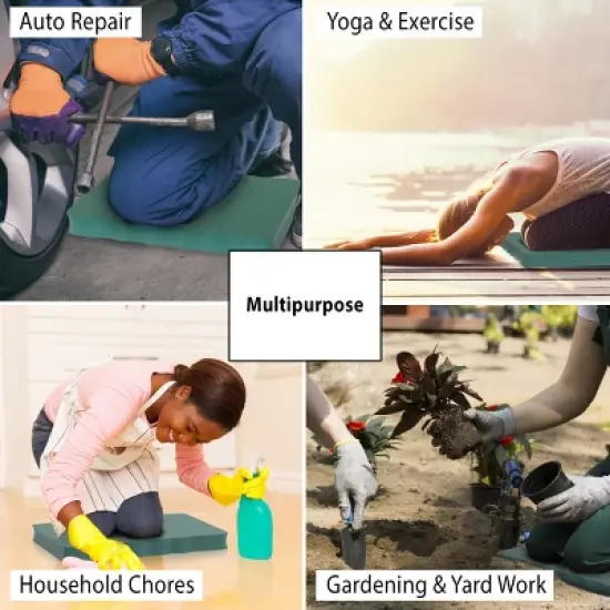 Nature Spring Kneeling Thick Garden Foam Mat - Hunter Green image {3}