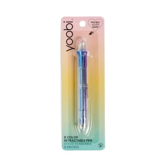 8" 1 Retractable Ballpoint Pen - Yoobi&trade;: Multicolor Clicky Pen with 1.0mm Point, Stationery & Office Supplies image {4}