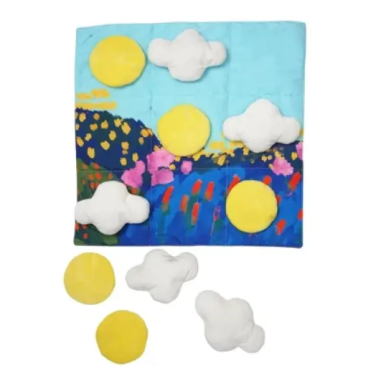 Manhattan Toy Sunny Day 11-Piece Decorative Soft Quilted Jumbo Floor or Table Tic Tac Toe Game for Kids image {5}