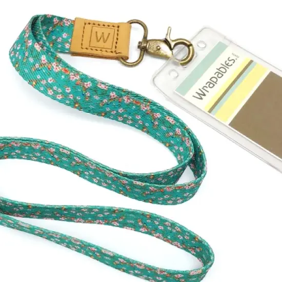 Wrapables Lanyard Keychain and ID Badge Holder, Blossoms & Birds image {2}