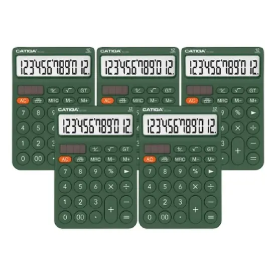 CATIGA 12-Digit Desktop Calculator, Large LCD, Big Buttons, Solar & Battery Dual Power, Standard Functions for Office, Home, School - SD-1292 image {12}