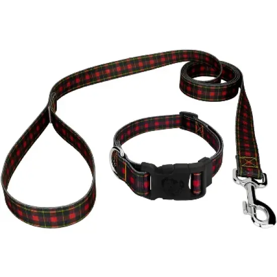 Country Brook Petz Deluxe Buffalo Plaid Dog Collar and Leash image {5}