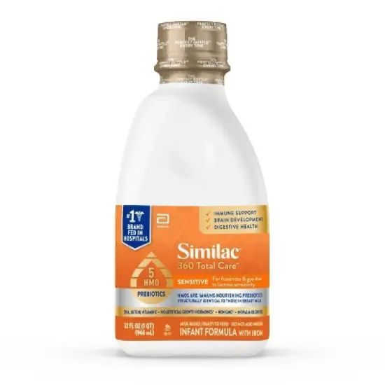 Similac 360 Total Care Sensitive Non-GMO Ready to Feed Infant Formula - 32 fl oz image {15}