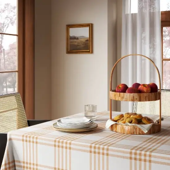 11" Rattan Cane Serving Tiered Stand - Threshold&trade; image {1}