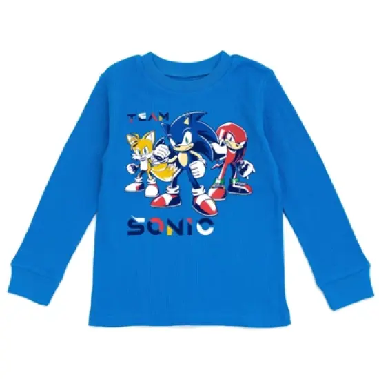 SEGA Sonic the Hedgehog Tails Knuckles Thermal T-Shirt Pants Little Kid to Big Kid image {1}