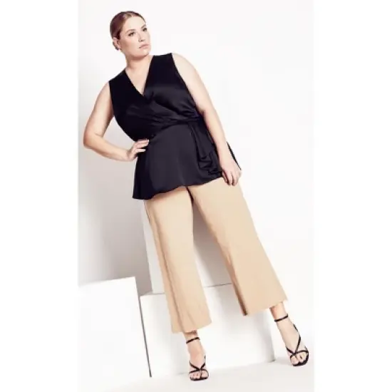 Women's Plus Size Waterfall Top - black | REFINITY image {3}