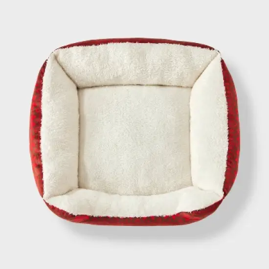 Printed Holiday Bolster Dog Bed - Boots & Barkley&trade; image {1}