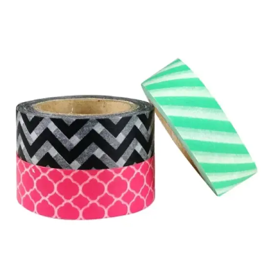 Wrapables Random Direction Japanese Washi Masking Tape (Set of 3) image {1}