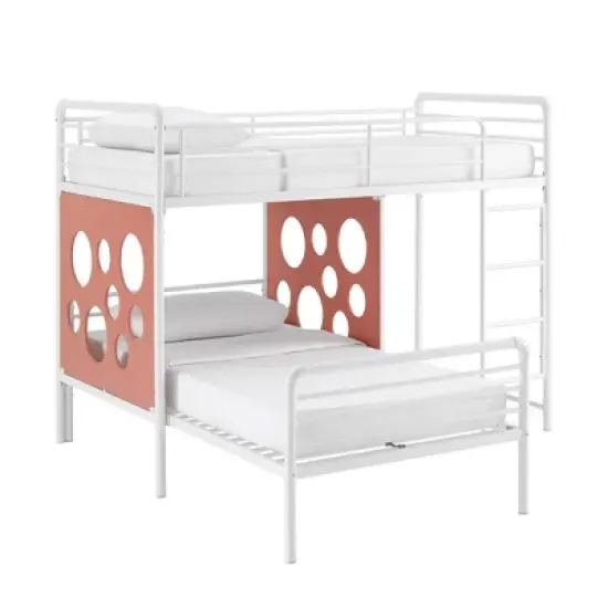 Twin Modern Cut-Out L-Shaped Metal Bunk Bed - Saracina Home image {3}