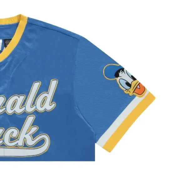 Disney Donald Duck Men's Baseball Jersey - Mens Classic Donald Duck Mesh Button Down Baseball Jersey Donald Duck Fashion Shirt image {3}