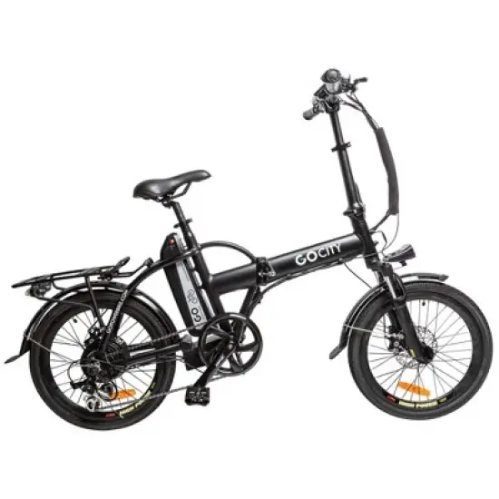Go Power Bike 20" Go City Foldable Step Over Electric Bike - Black image {4}