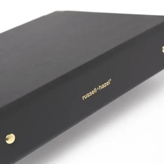 Russell+Hazel Vegan Leather Mini 3 Ring Binder Black image {3}