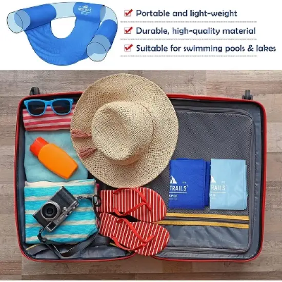 3KB Outer Trails JUMBO Sling Mesh Pool Noodles Chair, Dark Blue, 2 Slings image {1}