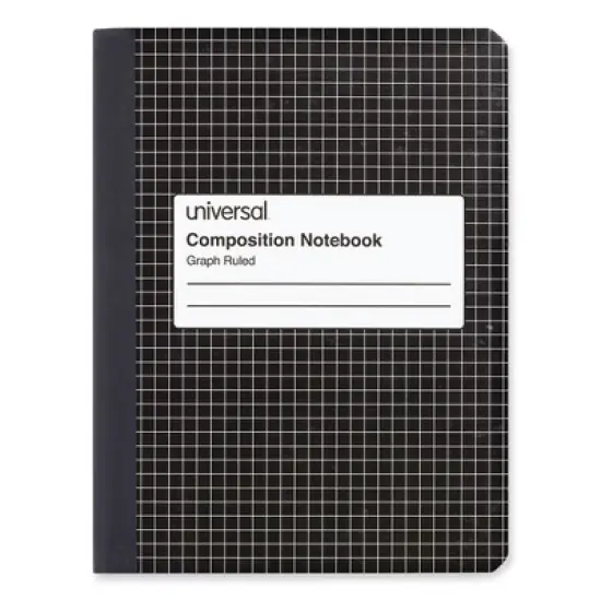 Universal Quad Rule Composition Book, Quadrille Rule (4 sq/in), Black Marble Cover, (100) 9.75 x 7.5 Sheets image {5}