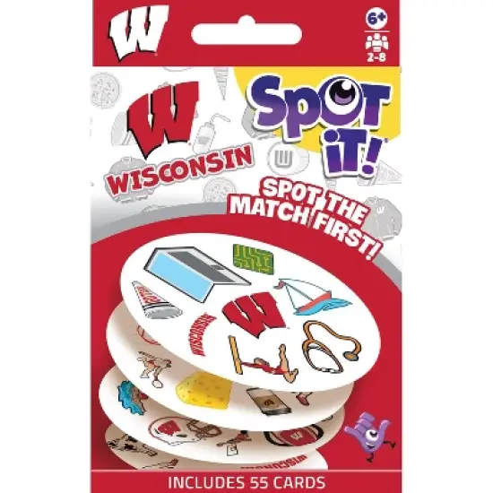 MasterPieces Officially Licensed NCAA Wisconsin Badgers Spot It Game for Kids and Adults image {3}