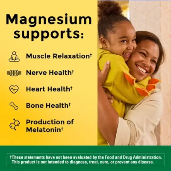 Nature Made Magnesium Oxide 250mg  Muscle, Nerve, Bone & Heart Support Supplement Tablets - 200ct image {3}
