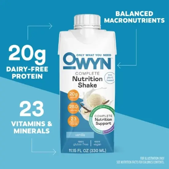 OWYN Complete Nutrition Dairy Free Protein Shake - Vanilla - 4pk - 44.6 fl oz/4pk image {3}