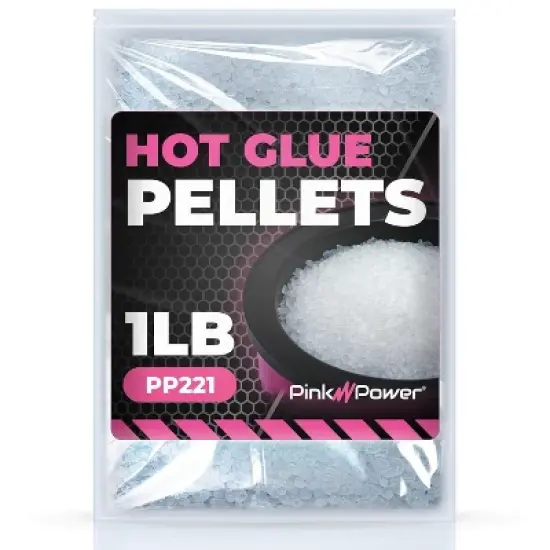 Pink Power 1lb Hot Glue Pellets Hot Melt Glue for Crafting - Skillet Glue for Pink Power Hot Glue Pot PP220 Hot Glue Pillow Cubes Adhesive image {4}