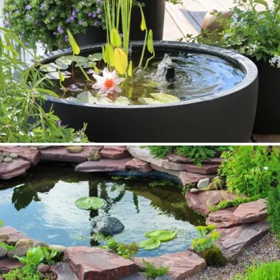 Unique Bargains Artificial Lotus Leaves for Garden Ponds Pool Decoration Green 14.96" 1pcs image {5}