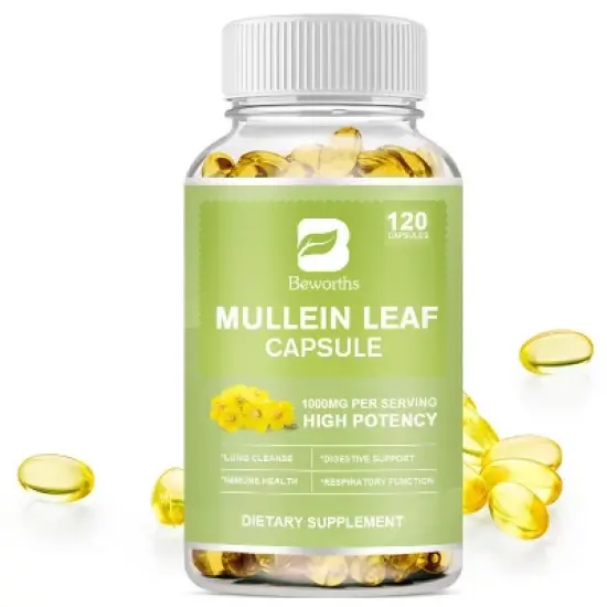 B Beworth Mullein Leaf Capsules Herbal Supplement Supports Respiratory Function Health,120 Count image {7}