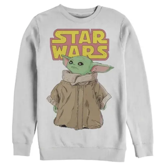 Men's Star Wars The Mandalorian The Child Retro Logo Stance Sweatshirt image {3}