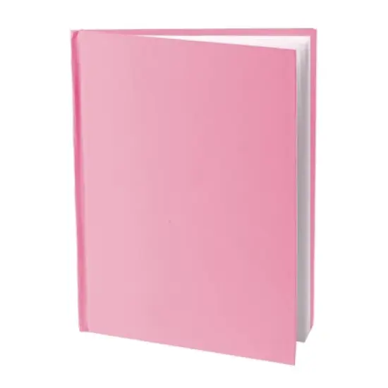 Young Authors Pink Hardcover Blank Book, White Pages, 11"H x 8-1/2"W Portrait, 14 Sheets/28 Pages, Pack of 6 image {1}