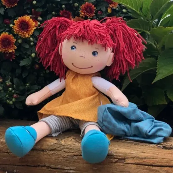 HABA Freya 12" Machine Washable Soft Doll with Red Hair image {2}