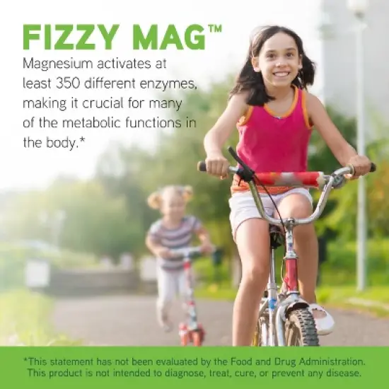 Little DaVinci Fizzy Mag - Effervescent Magnesium Supplement for Kids to Support Brain Health and Relaxation* - Lemon Lime Flavor - 516 g, 75 Servings image {2}