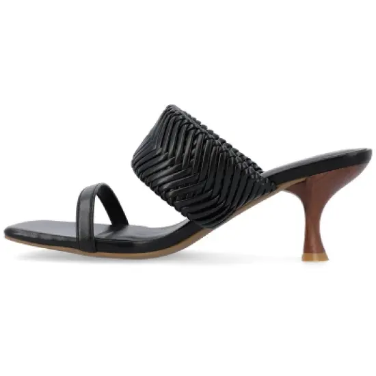 Journee Collection Womens Monyka Tru Comfort Foam Woven Slip On Pump image {1}