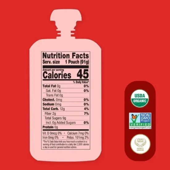 Once Upon A Farm Organic Strawberry Applesauce - 12.8oz/4ct image {5}