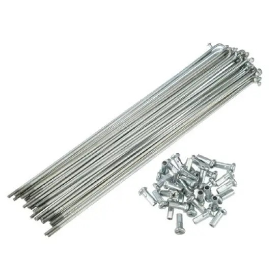 Unique Bargains 14G J Bend Bicycle Steel Spokes 36 Pcs image {11}