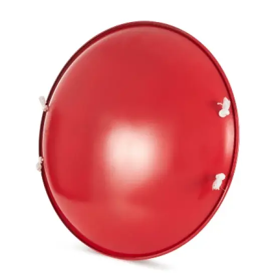 Slippery Racer ProDisc 26 Inch Heavy Duty Aluminum Iron Alloy Metal Kids Winter Saucer Snow Sled with Dual Riveted Soft Grip Rope Handles, Red image {2}