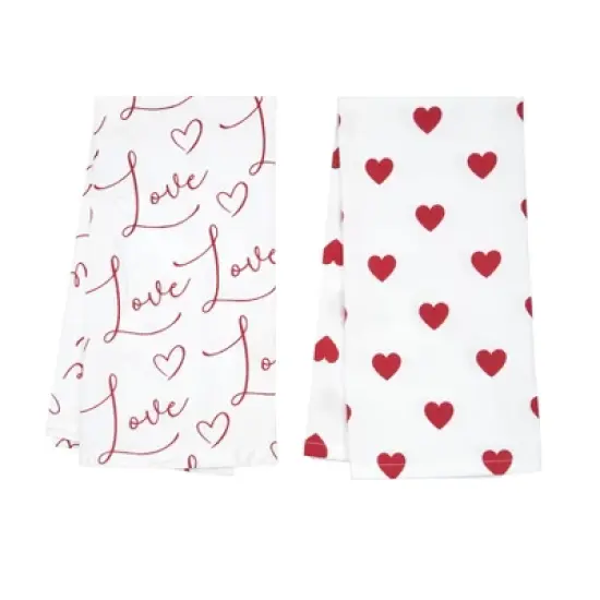 C&F Home Love Heart Cotton Kitchen Towel Set of 2 image {4}