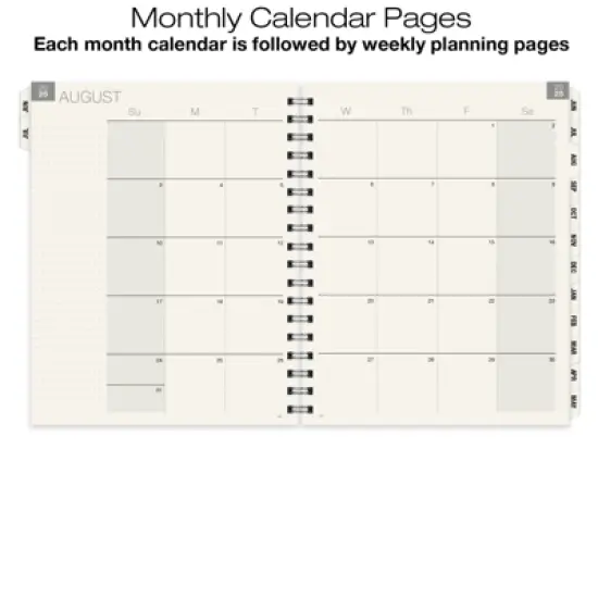 Global Printed Products Essential Monthly & Weekly Planner 7" x 9" AY 2026-2026 image {3}