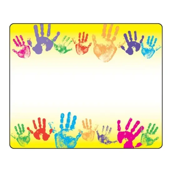 TREND Rainbow Handprints Terrific Labels, 36 Per Pack, 6 Packs image {1}