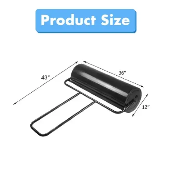 Costway 17-Gallon Lawn Roller Heavy-Duty Steel Push/Pull Sod Roller 36'' x 12'' Black image {1}