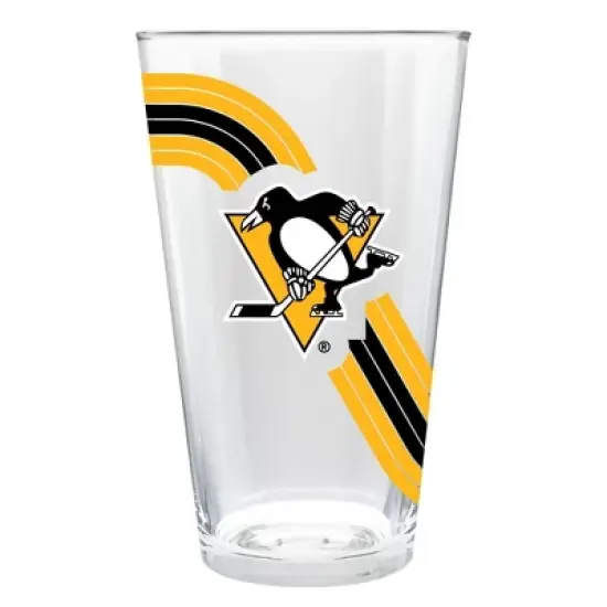 NHL Pittsburgh Penguins Retro Wave Pint Glass - 16oz image {3}