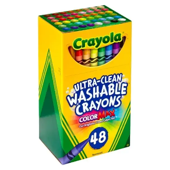 Crayola 48ct UltraClean Washable Crayons Art Classroom Must Haves for Teachers Kids School Supplies Coloring Gift Ages 3+ image {2}