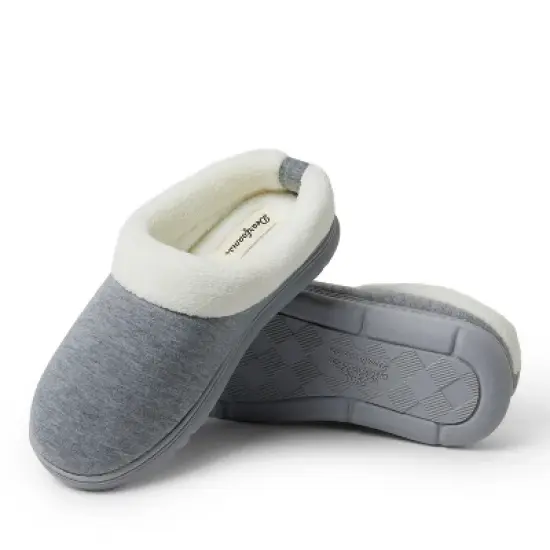 Dearfoams Women's Olive Sweatshirt Clog Slip On Slippers image {1}