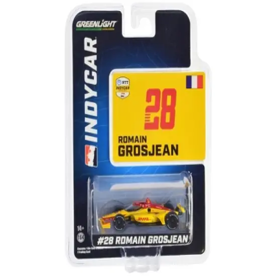 Dallara IndyCar #28 Romain Grosjean "DHL" Andretti Autosport "NTT IndyCar Series" (2023) 1/64 Diecast Model Car by Greenlight image {2}