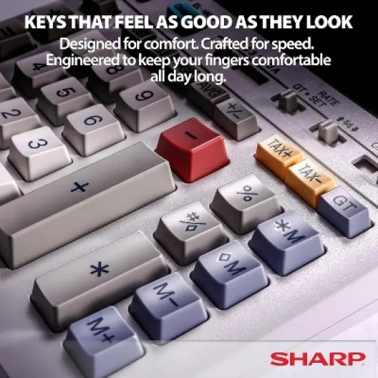 Sharp EL-1801V Printing Calculator &ndash; 12-Digit LCD, AC Powered, Office & Business Use image {2}