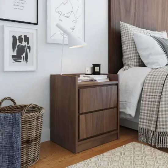 Corsica Swing Door Nightstand Walnut - Eco Dream image {6}