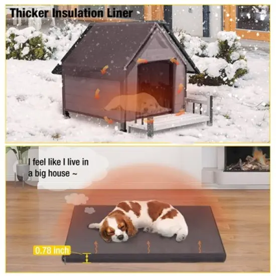 Aivituvin Insulated Dog House with Liner Inside| Iron Frame-AIR80/81/87-IN image {8}